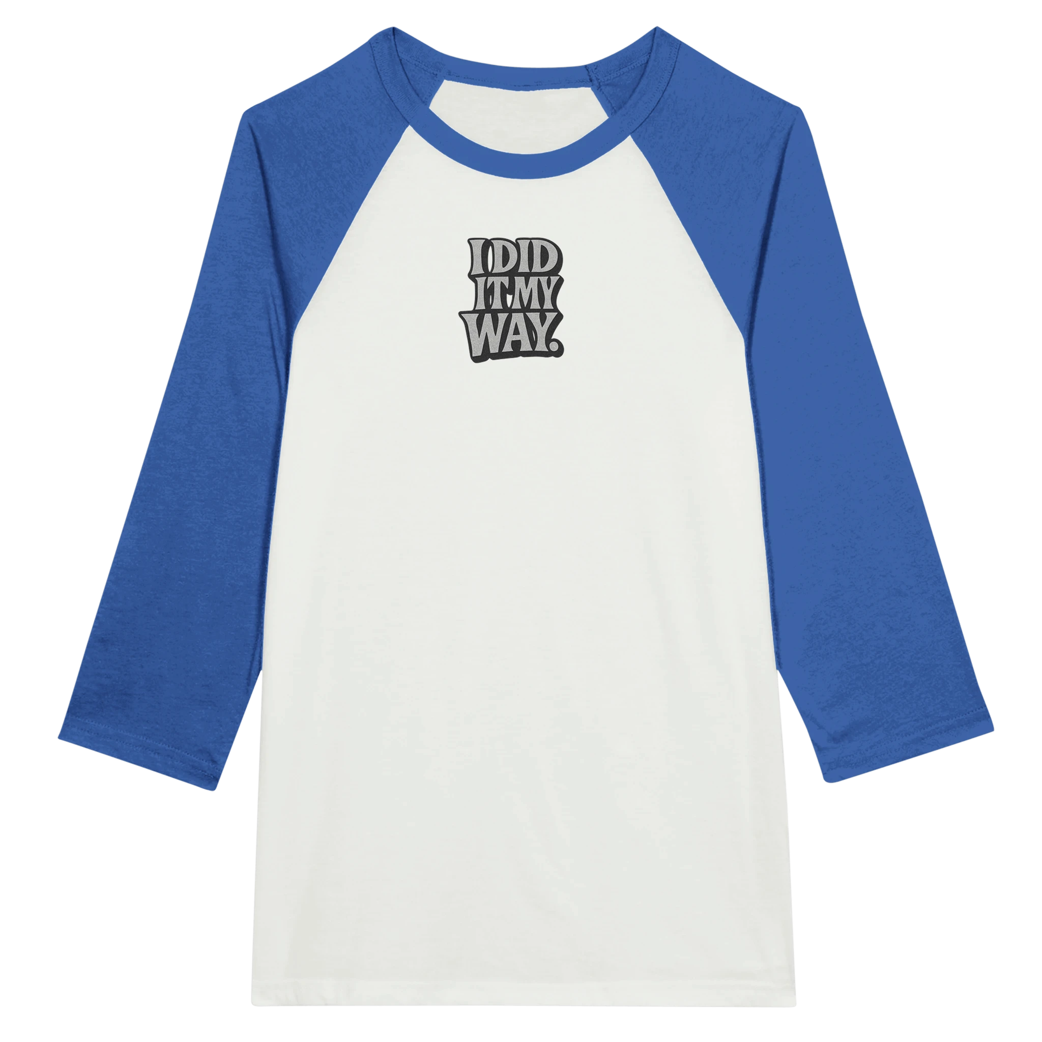 Unisex 3/4 sleeve Raglan T-shirt White and True