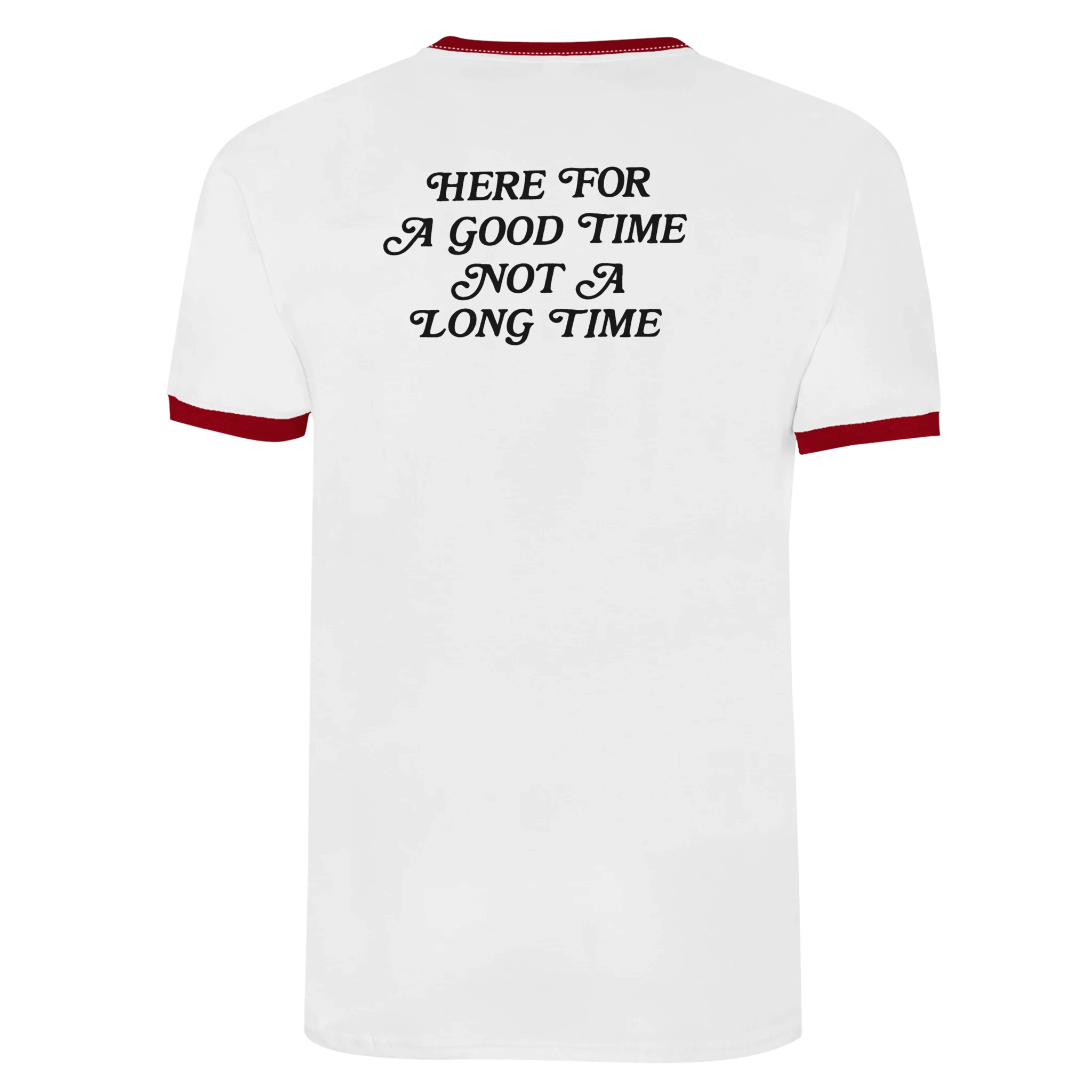 Unisex Ringer T-shirt White and Red