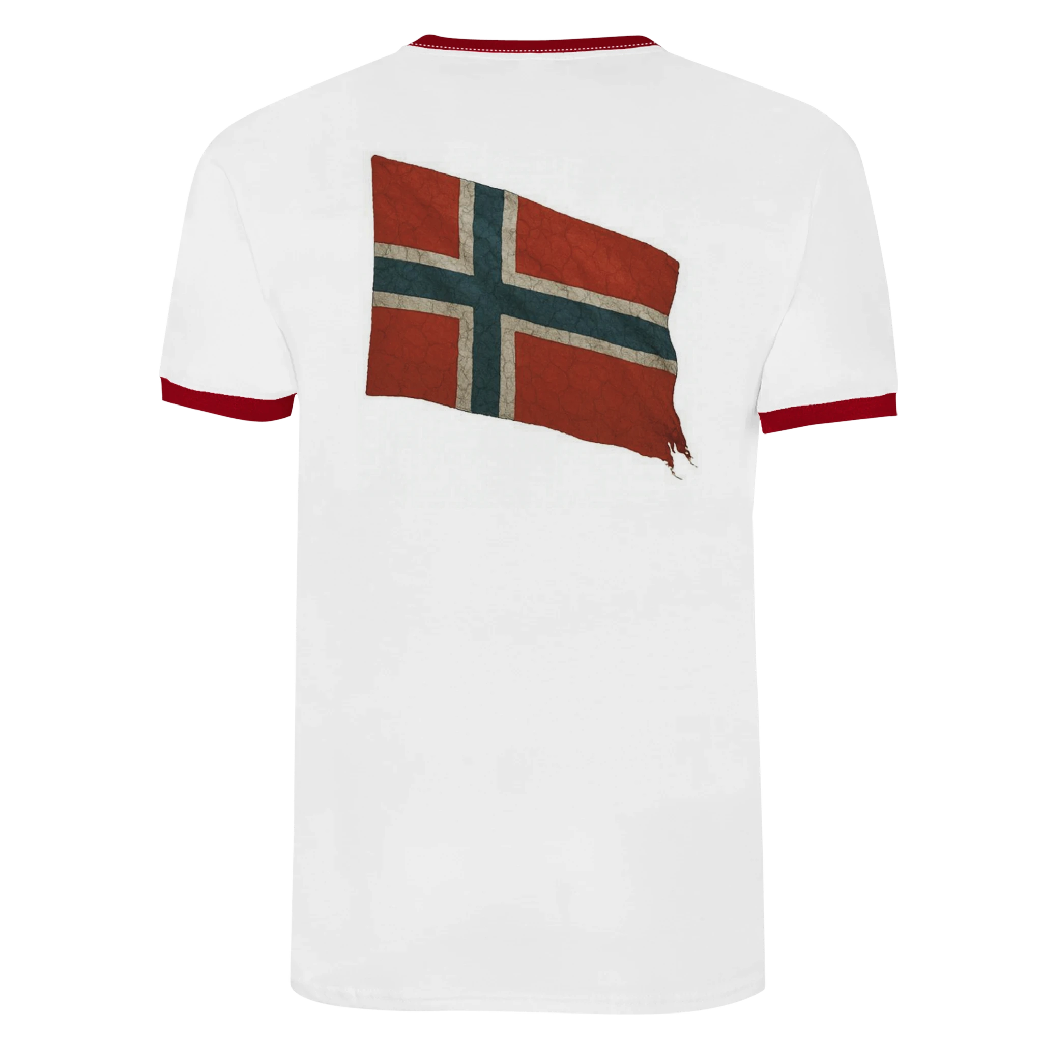 Unisex Ringer T-shirt White and Red