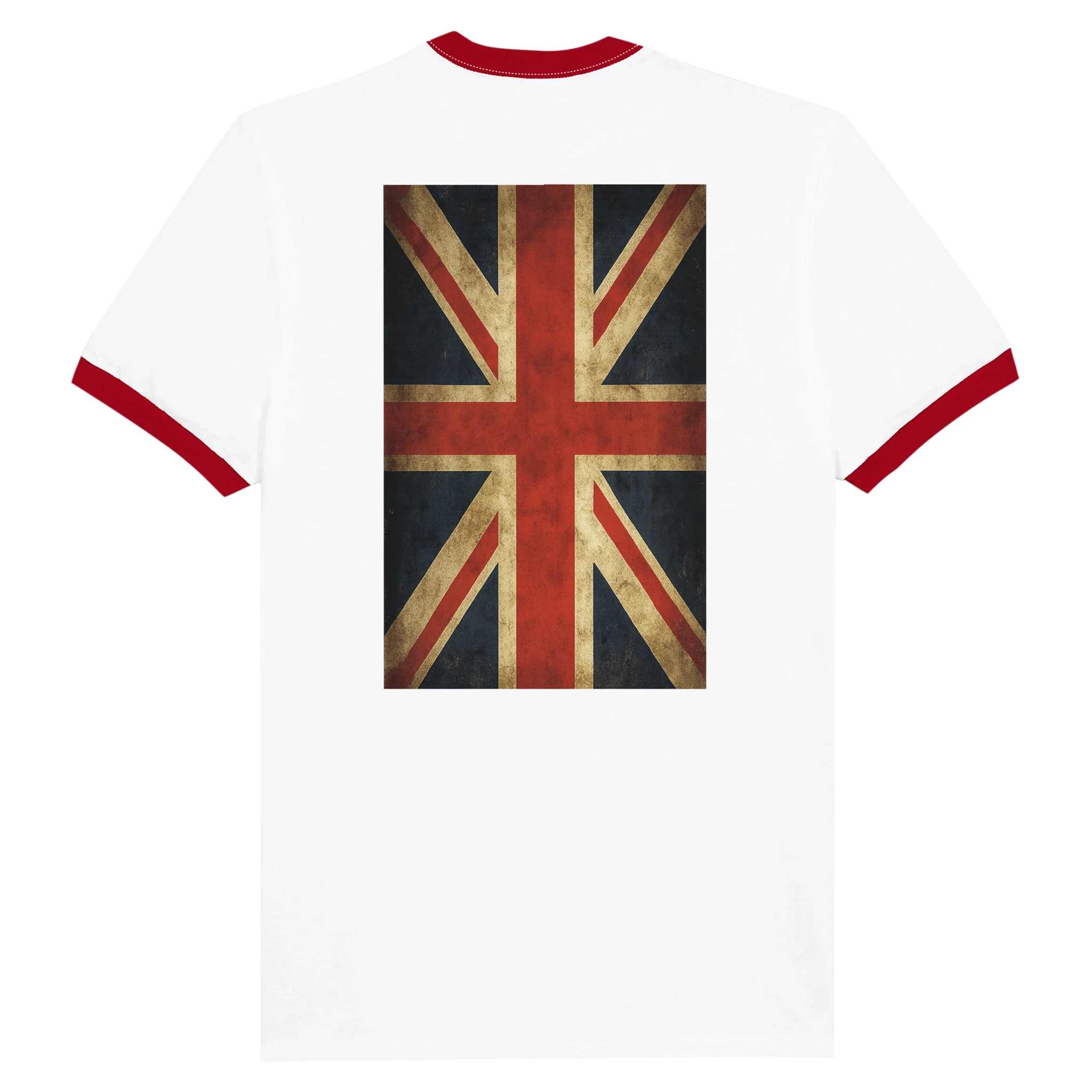 Unisex Ringer T-shirt White and Red