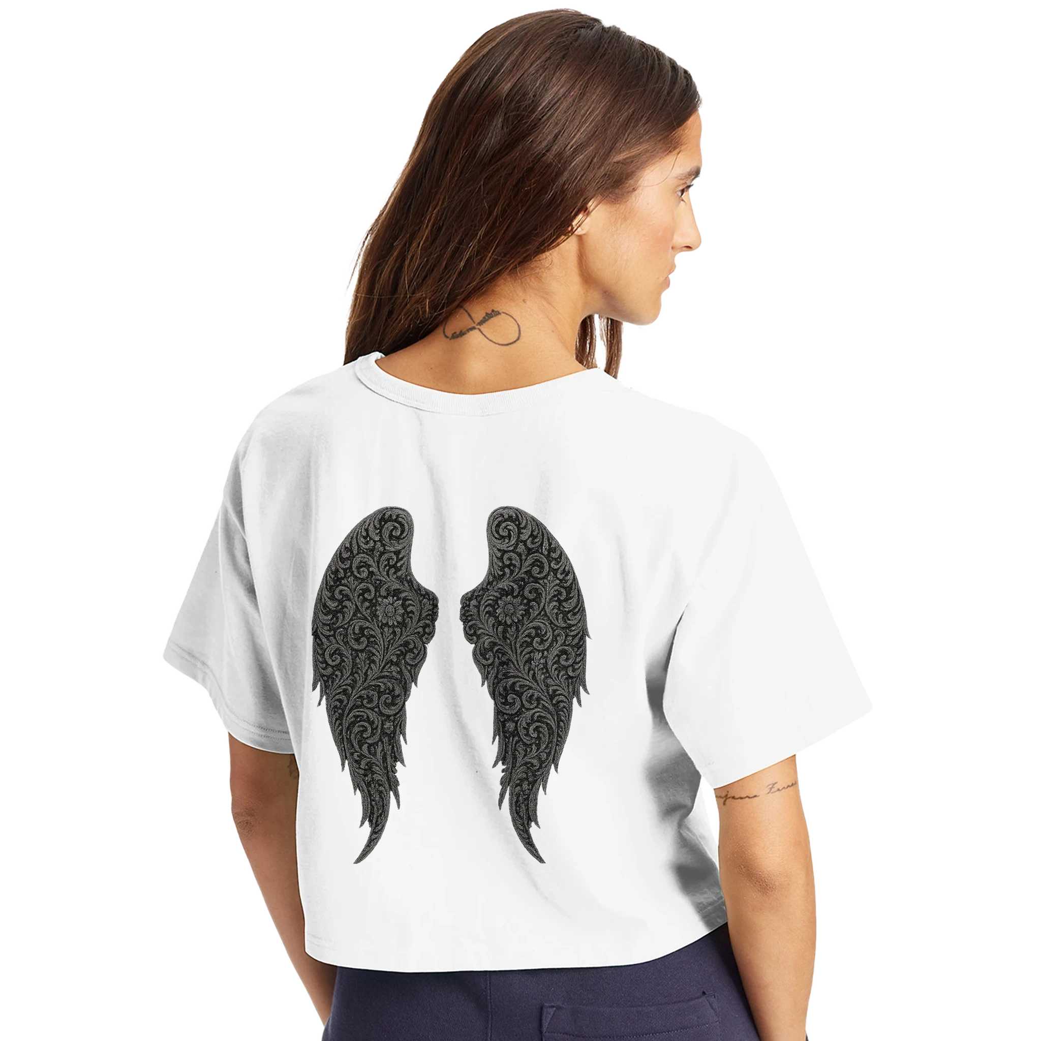 Women's Cropped Heritage Crewneck T-Shirt | Champion T453W White