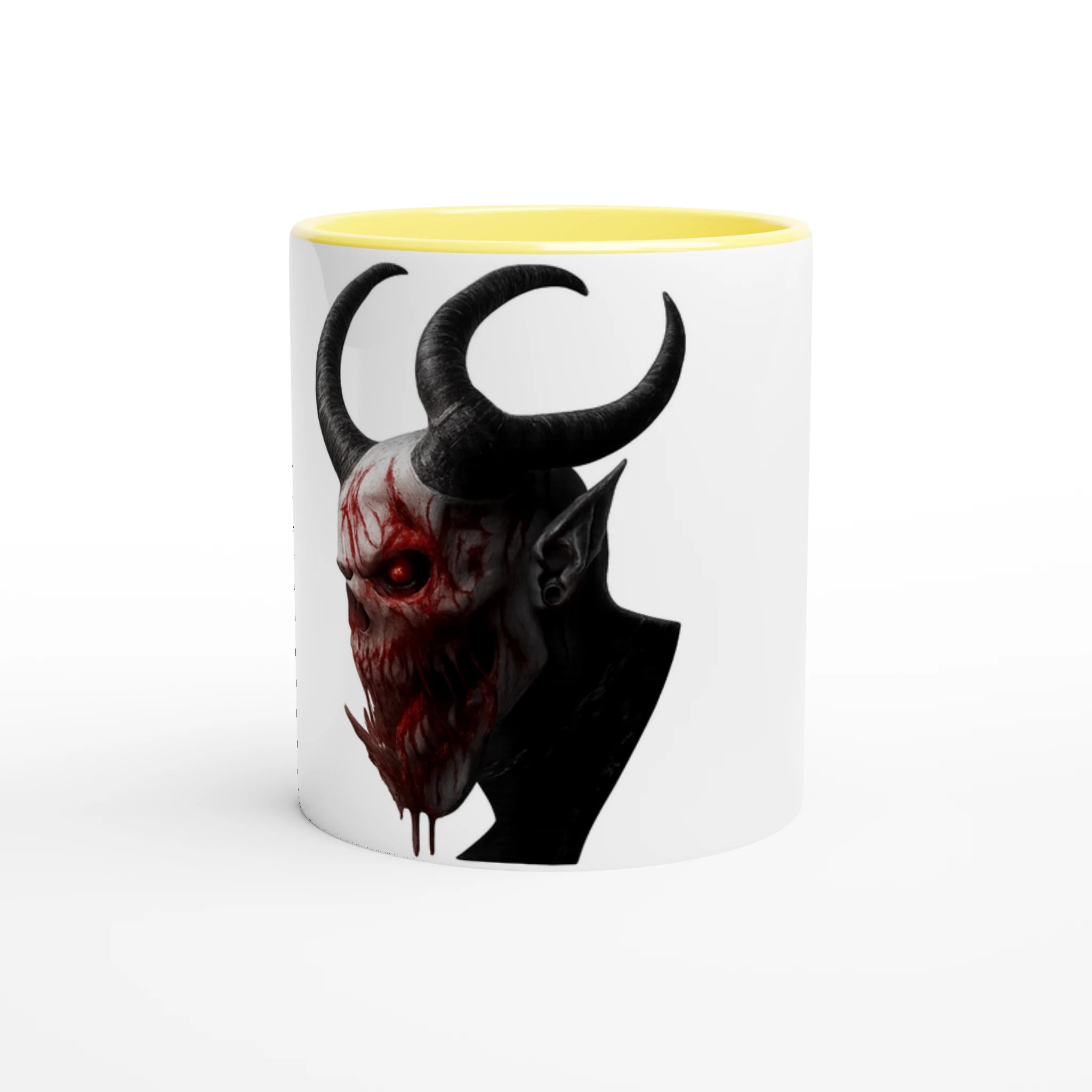 White 11oz Ceramic Mug with Color Inside