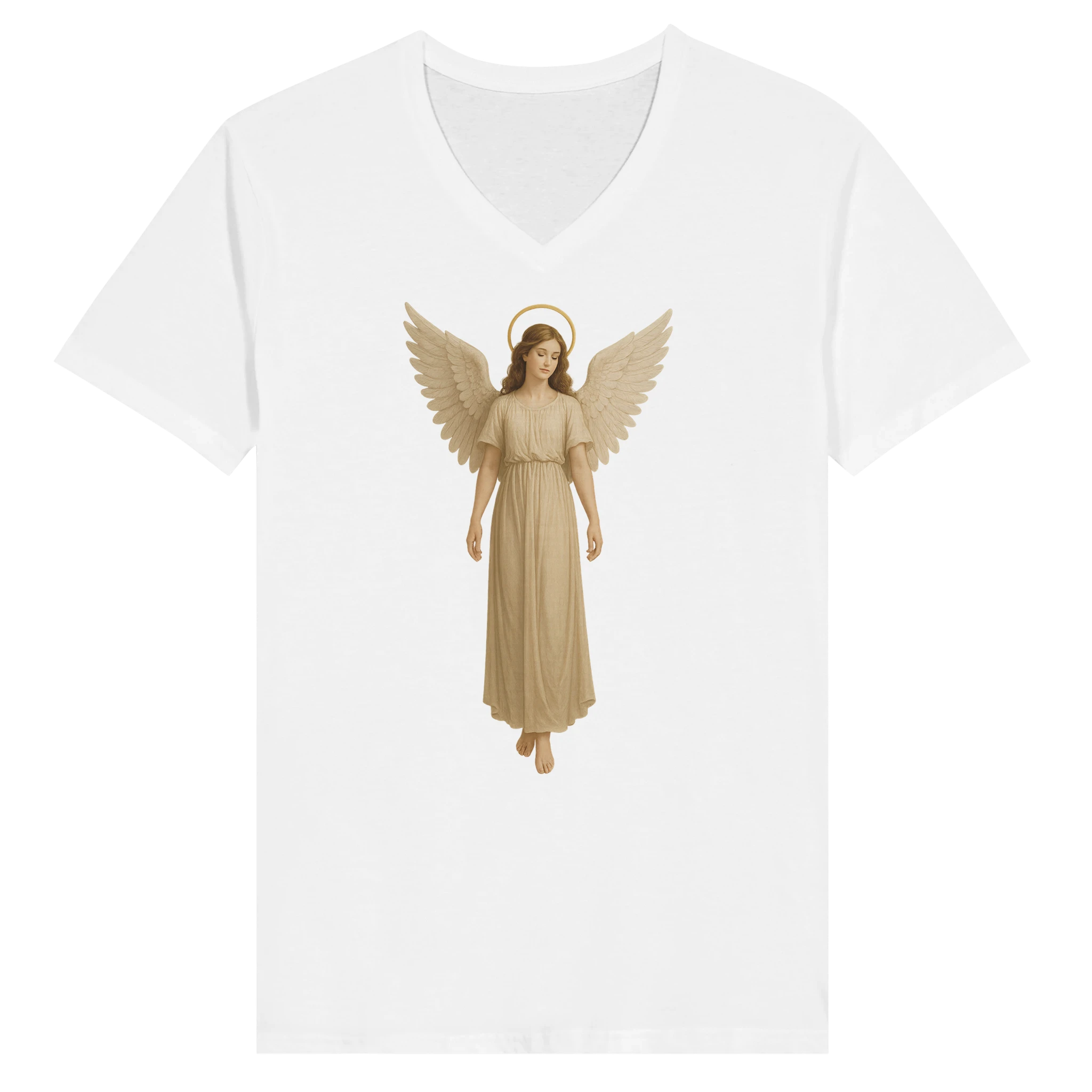 Premium Unisex V-Neck T-shirt White