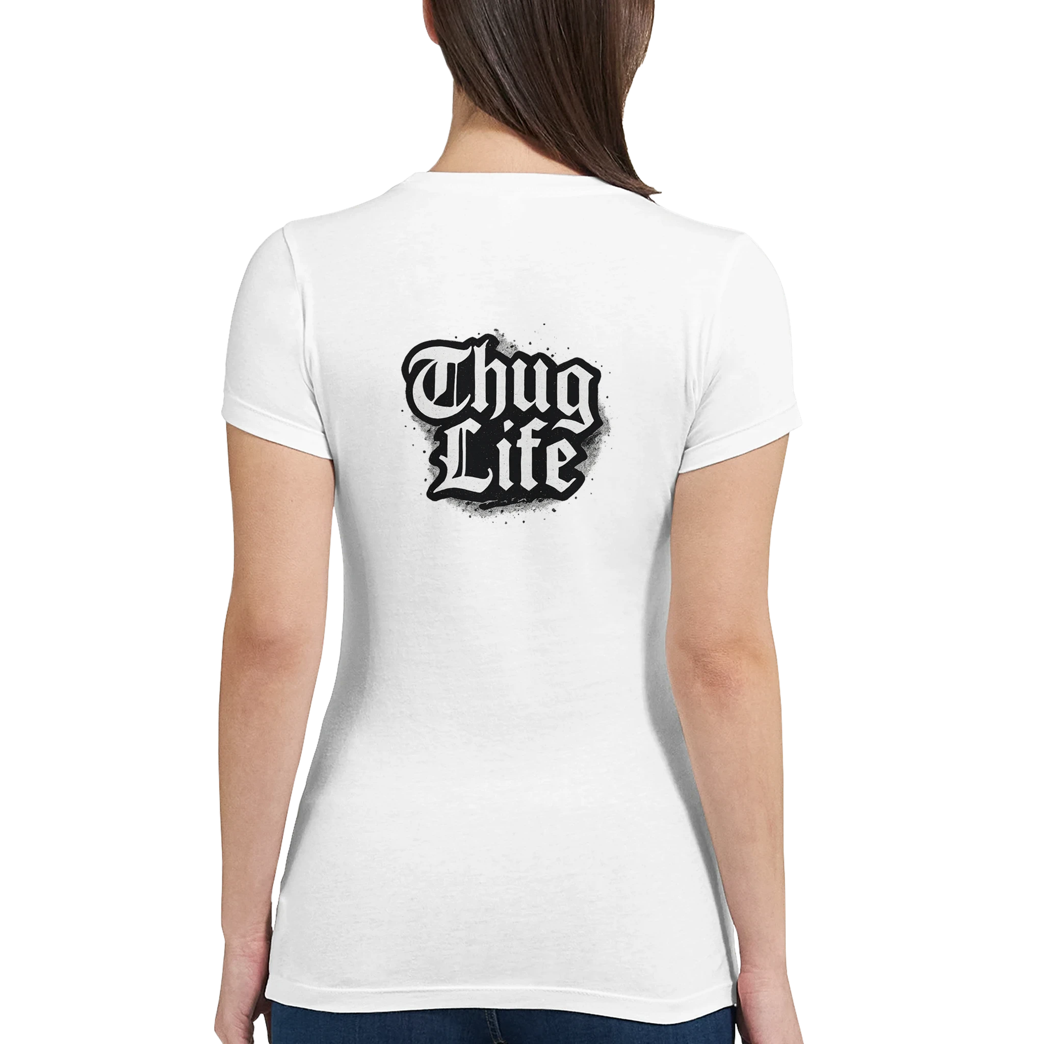 Premium Womens Crewneck T-shirt | Bella + Canvas 6004 White