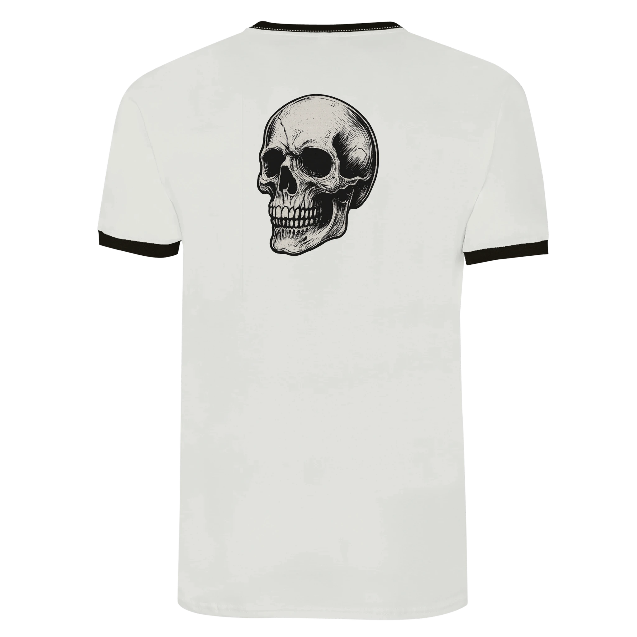 Unisex Ringer T-shirt White and Black