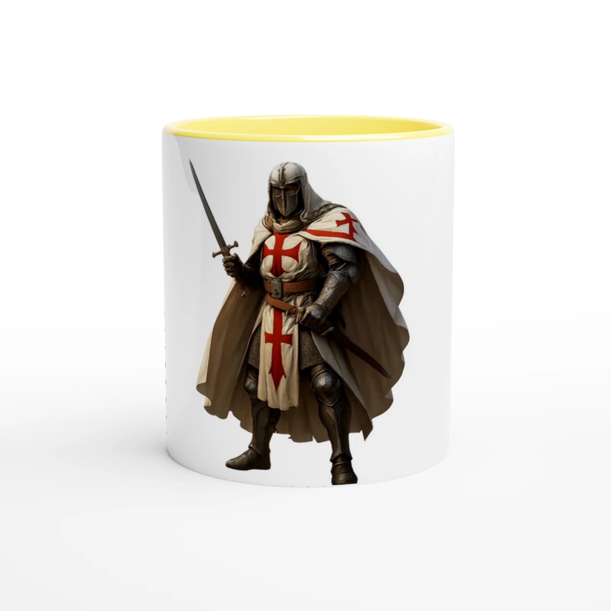 White 11oz Ceramic Mug with Color Inside