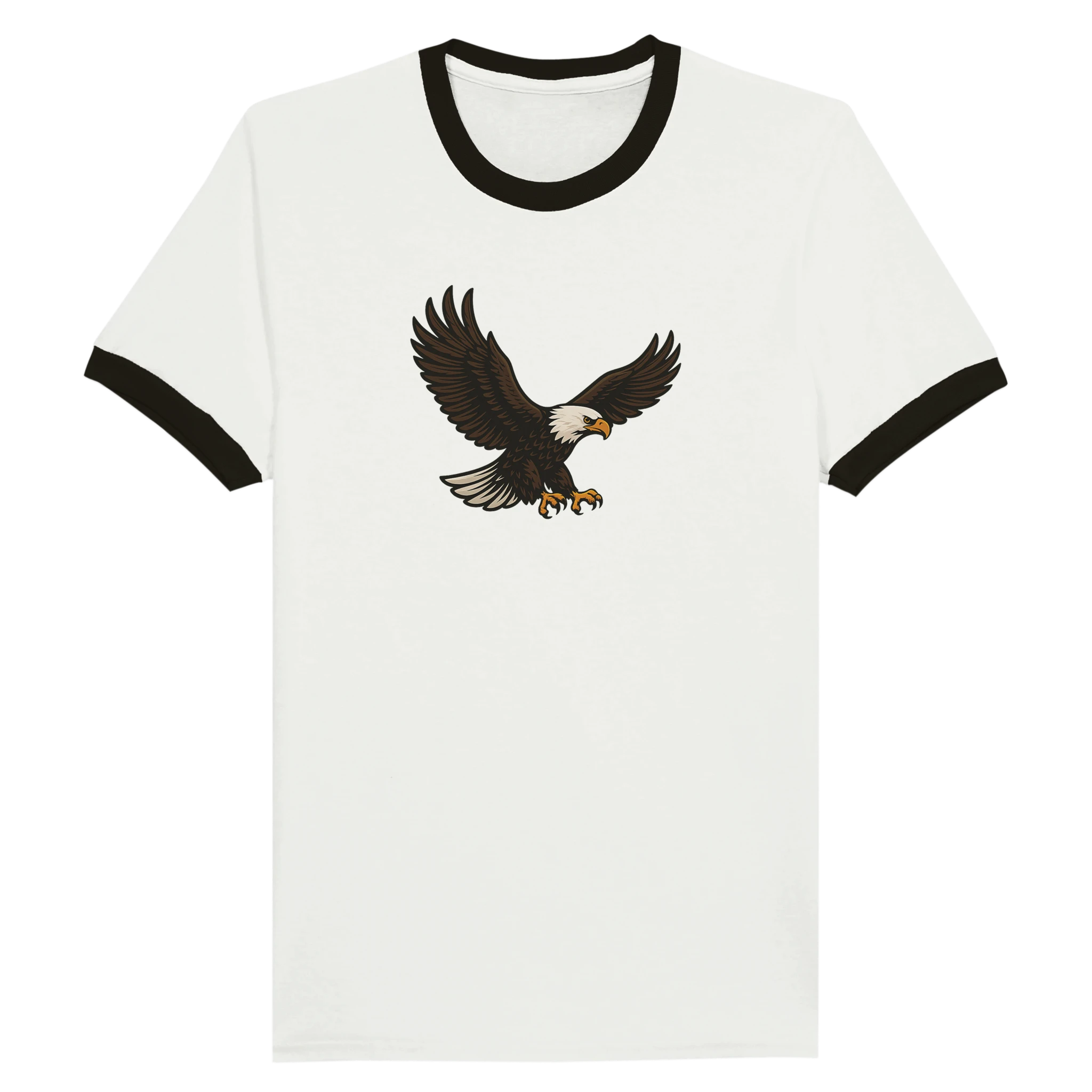 Unisex Ringer T-shirt White and Red