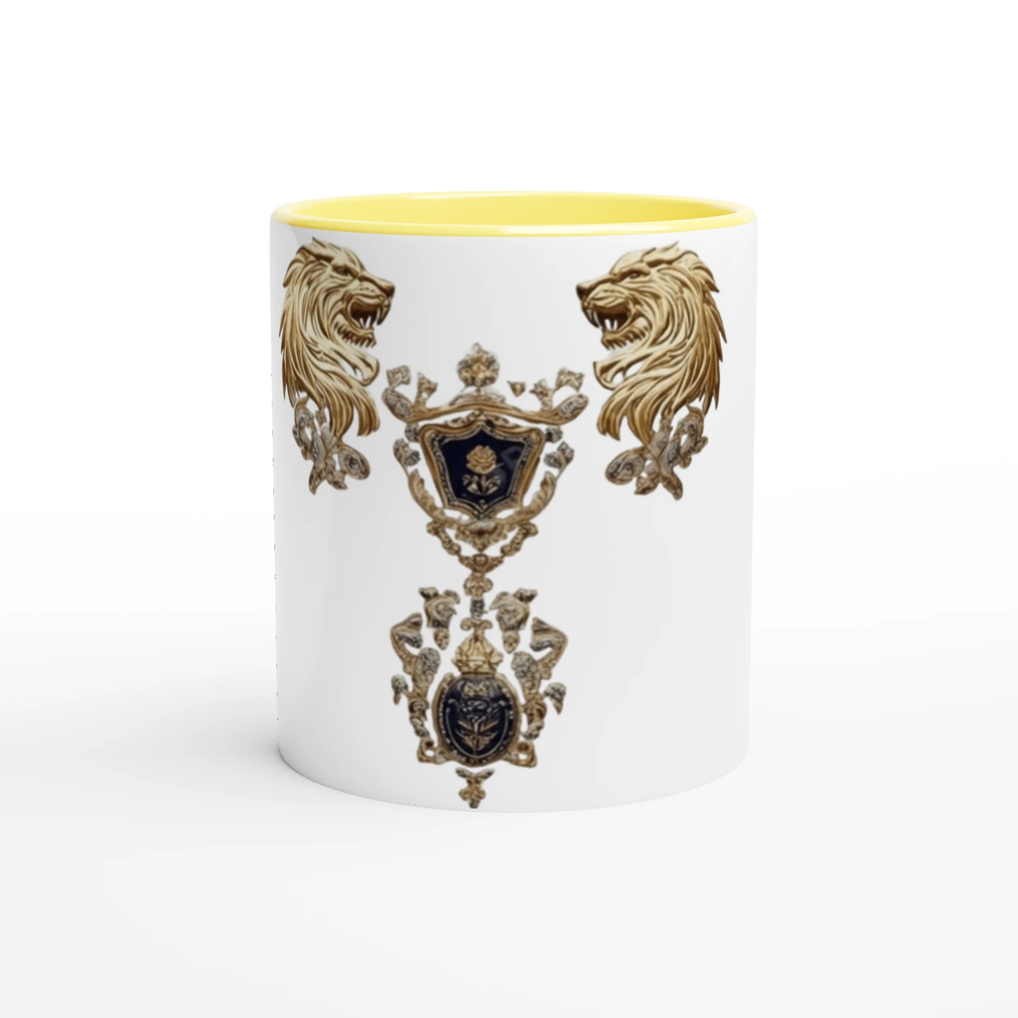 White 11oz Ceramic Mug with Color Inside