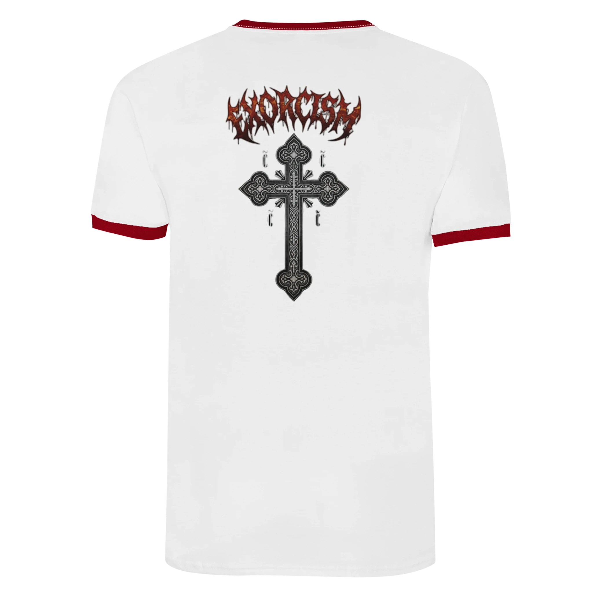 Unisex Ringer T-shirt White and Black